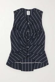 Rosie Assoulin All Buttoned Up striped seersucker vest at Net a Porter