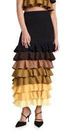 Rosie Assoulin Ruffle Skirt Black M at Shopbop