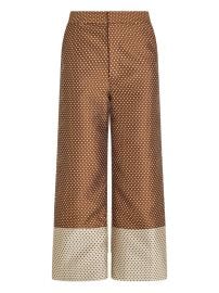 Rosie Assoulin polka-dot Jacquard Trousers Brown at Farfetch
