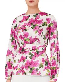 Rosie Floral Print Belted Top at Bloomingdales