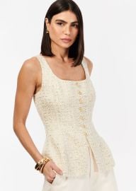 Rosita Tweed Top Gold Fleck CAMI NYC at Cami NYC