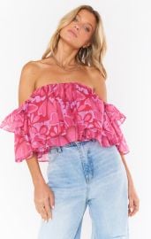 Rossella Ruffle Top Candy Hearts Organza Show Me Your Mumu at Show me Your Mumu