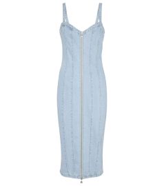 Rotate Birger Christensen - Kayla denim midi dress at Mytheresa