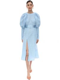 Rotate Eyelet Lace Midi Dress at Luisaviaroma