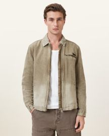 Rothwell Washed Cotton Workwear Jacket MIRE BROWN ALLSAINTS US at All Saints