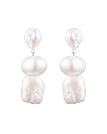 Round & Baroque Pearl Drop Earrings by Dannijo at Neiman Marcus