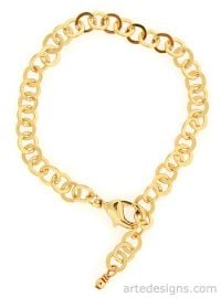 Round Link Gold Bracelet at Arte Designs