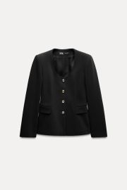 Round Neck Blazer at Zara