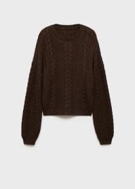 Round-neck braided sweater - Women MANGO USA at Mango