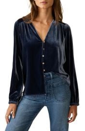 Rowan Velvet Button-Up Shirt at Nordstrom