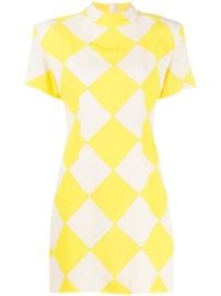 Rowen Rose Diamond Print Mini Dress - Farfetch at Farfetch