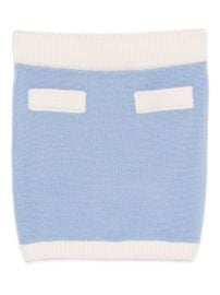 Rowen Rose Knitted Straight Skirt Blue at Farfetch