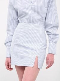Rowen Rose Poplin Striped Mini Skirt at H. Lorenzo