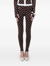 Rowen Rose polka-dots Leggings Brown at Farfetch
