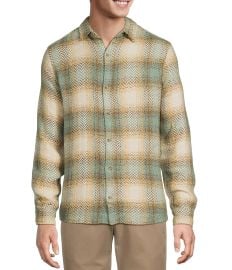 Rowm Long Sleeve Herringbone Ombre Plaid Woven Shirt Dillardx27s at Dillards
