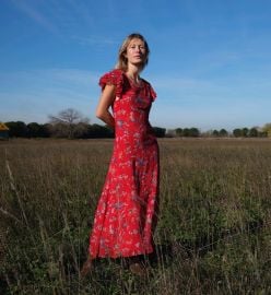 Roxanne Ankle Dress | Fiore Rosso at Cleobella