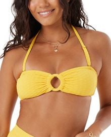 Roxy Juniors Haleiwa Textured Bandeau Bikini Top - Macys at Macys