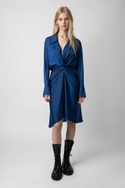 Rozo Satin Dress dress navy women ZadigampVoltaire at Zadig & Voltaire