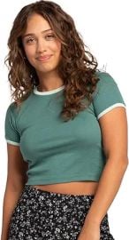 Rsq Solid Ringer Tee at Womens Clothing store at Amazon