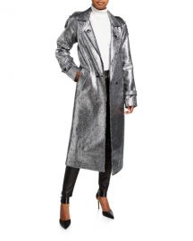 RtA Andi Metallic Tweed Long Coat at Neiman Marcus