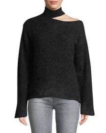 RtA Langley Cutout Turtleneck Mohair-Wool Sweater at Neiman Marcus