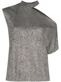 RtA Metallic cut-out Asymmetric T-shirt - Farfetch at Farfetch