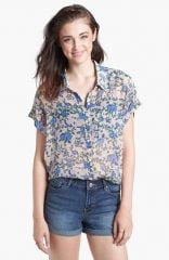 Rubbishand174 Floral Print Shirt in blue at Nordstrom