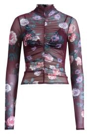 Rubi Ruched Sheer Mesh Top at Nordstrom Rack