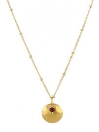 Ruby Disc Necklace at Peggy Li