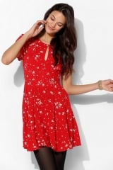 Ruby Keyhole Fit Flare Dress at Urban Outfitters