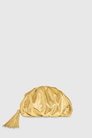 Ruched Clutch - Solid Gold - Rebecca Minkoff at Rebecca Minkoff