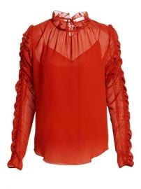 Ruched Georgette Blouse at Saks Fifth Avenue