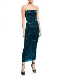 Ruched Lame Strapless Dress by Dolce  Gabbana at Neiman Marcus