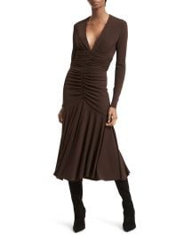 WornOnTV: Sara’s brown ruched front dress on The View | Sara Haines ...