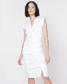 Ruched Shirt Dress at Veronica Beard