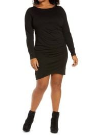 Ruched Side Long Sleeve Dress at Nordstrom