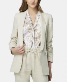 Ruched-Sleeve Shawl-Lapel Jacket at Macys