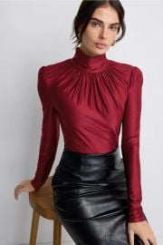 Ruched Turtleneck Top by Rabanne Rent the Runway at Rent the Runway