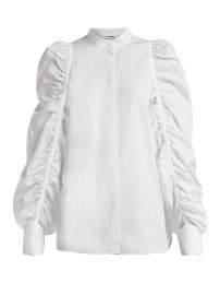 Ruched-sleeve cotton shirt at Matches