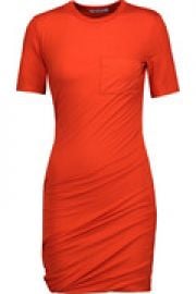 Ruched stretch-jersey mini dress at The Outnet