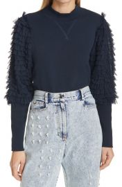 Ruffle Bishop Sleeve Sweatshirt at Nordstrom