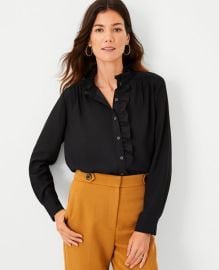 Ruffle Button Top at Ann Taylor