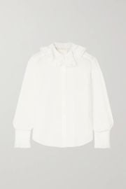 Ruffle Collar Silk Georgette Blouse by Chloe at Net A Porter