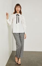 Ruffle Cotton Shirt at Bcbgmaxazria