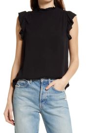 Ruffle Detail Sleeveless Top at Nordstrom