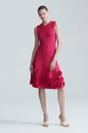 Ruffle Knit Penelope Dress Lela Rose at Lela Rose