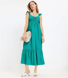 Ruffle Midi Halter Dress at Loft