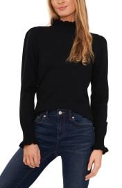 Ruffle Mock Neck Sweater at Nordstrom