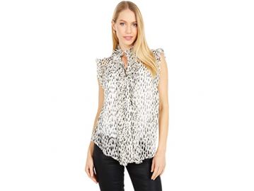 Ruffle Neck Front Sleeveless Blouse at Zappos