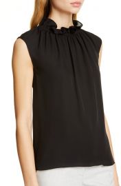 Ruffle Neck Silk Georgette Top by Rebecca Taylor at Nordstrom Rack